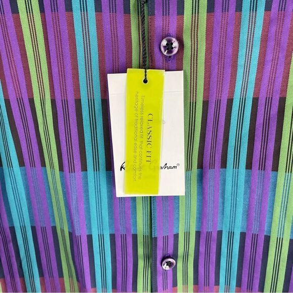 Robert Graham Macfarland Classic Fit Multicolor Striped Button Down Shirt - Picture 4 of 6
